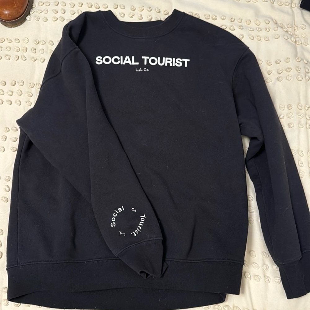 Hollister/ Social Tourist Black Crewneck